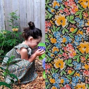 Vintage Ditsy Floral Smocked Dress 7/8